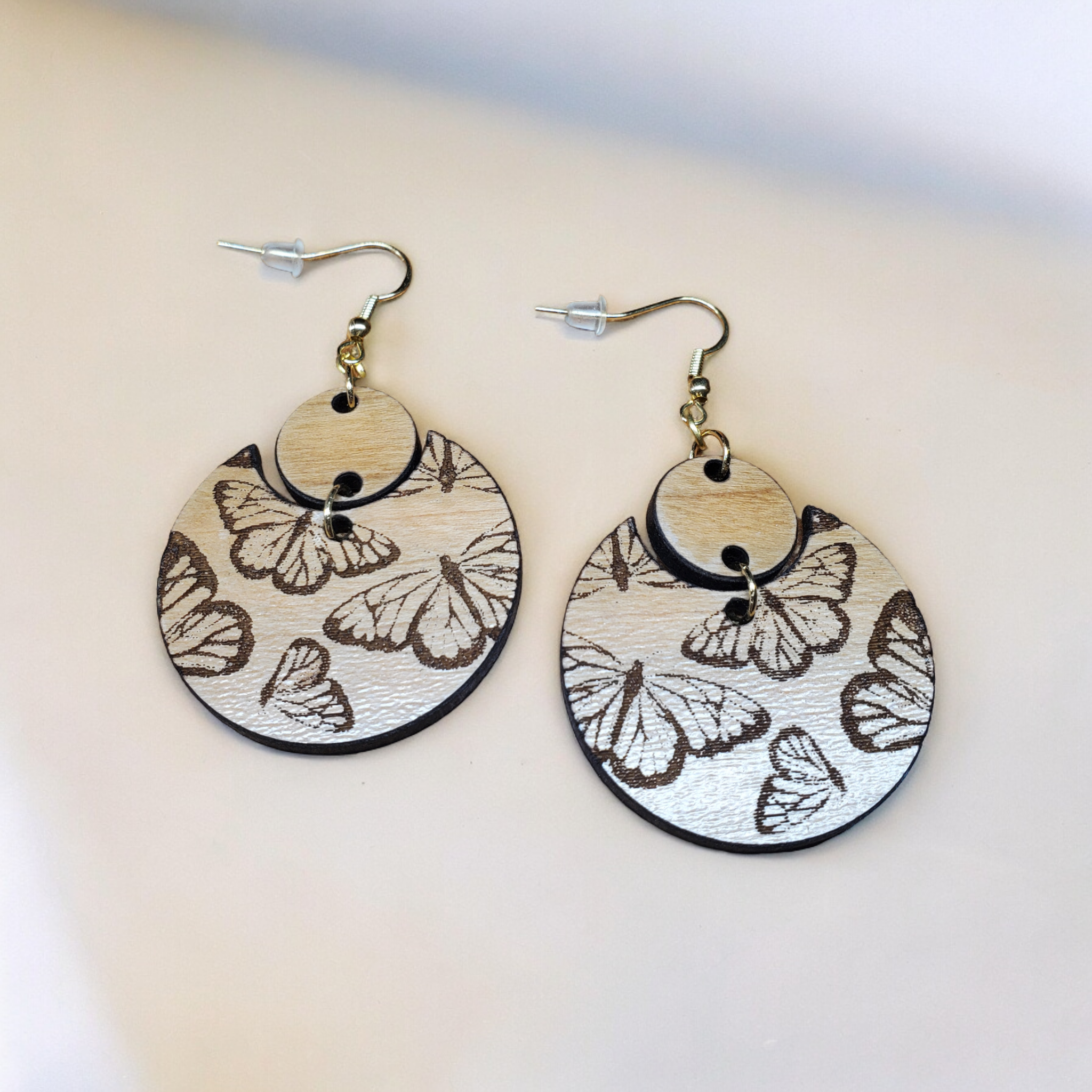 Wooden Butterfly Earrings