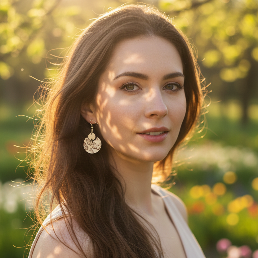 Wooden Butterfly Earrings