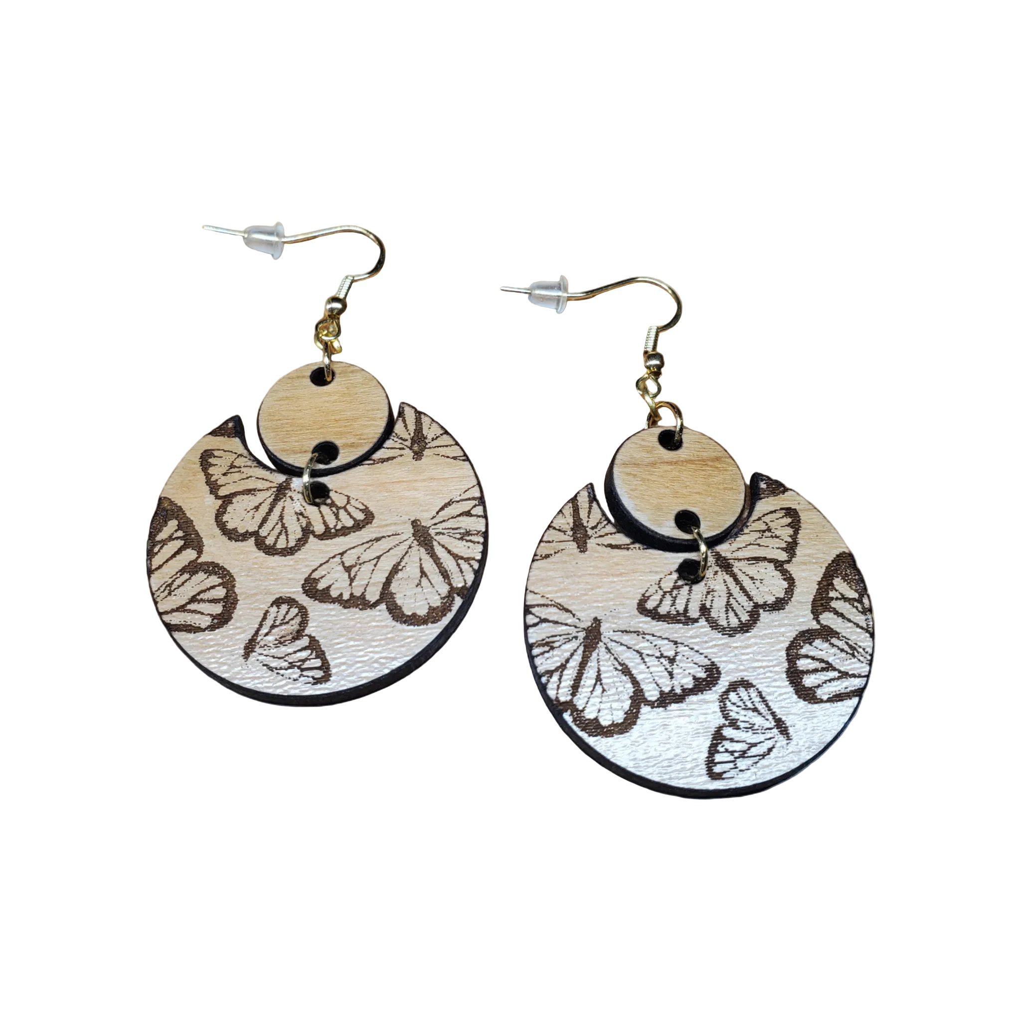 Wooden Butterfly Earrings