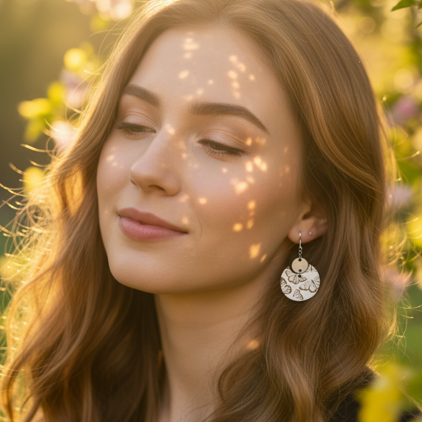 Wooden Butterfly Earrings