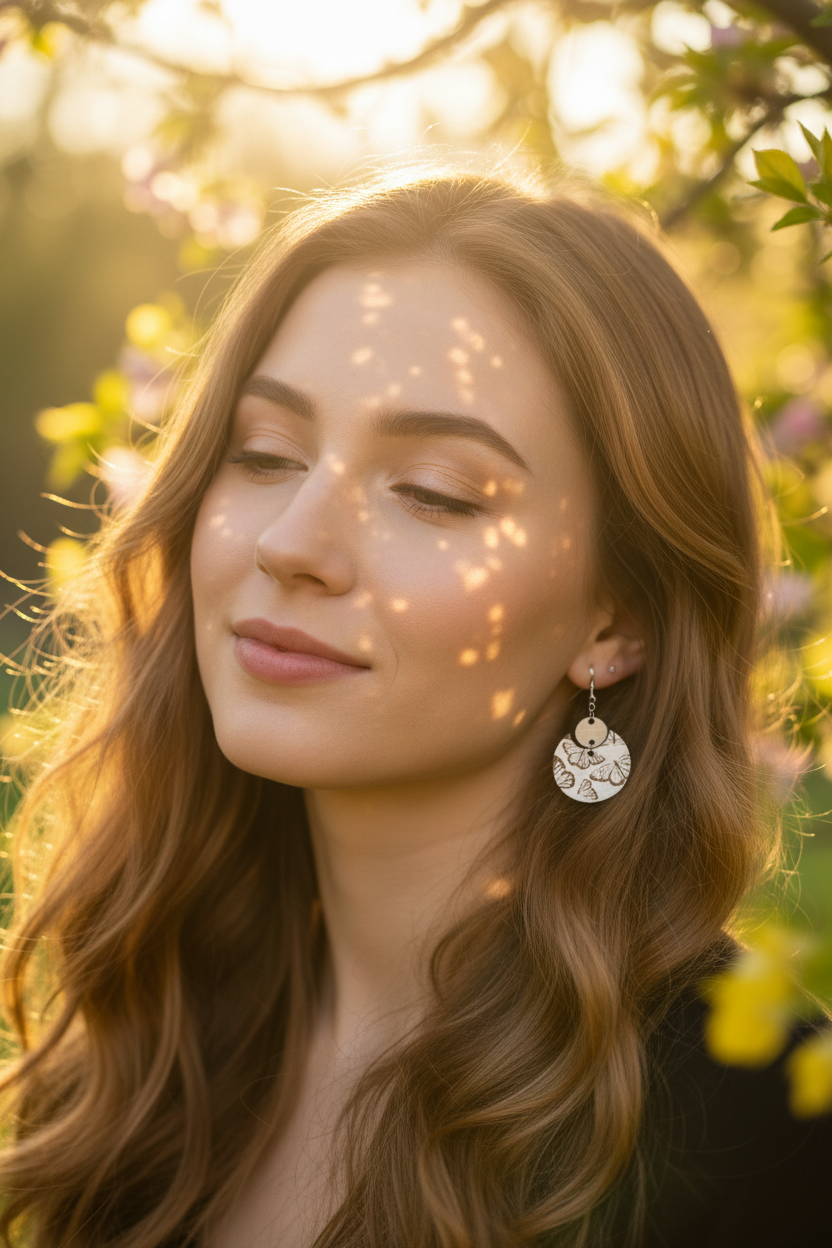 Wooden Butterfly Earrings
